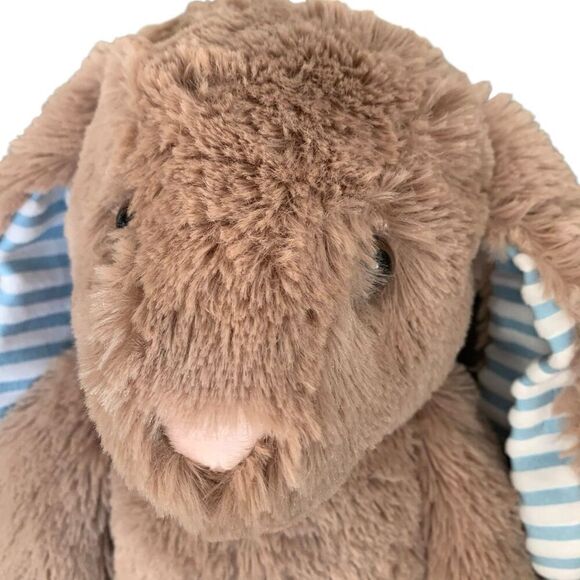 Weigedu Christmas Rabbit Bunny Stuffed Animal Plush Toys Kids Tan Blue 17" New - Picture 4 of 15